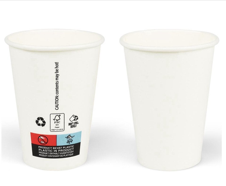 Partij kartonnen bekers wit 180ml - 15x100 stuks, Ophalen of Verzenden, Nieuw