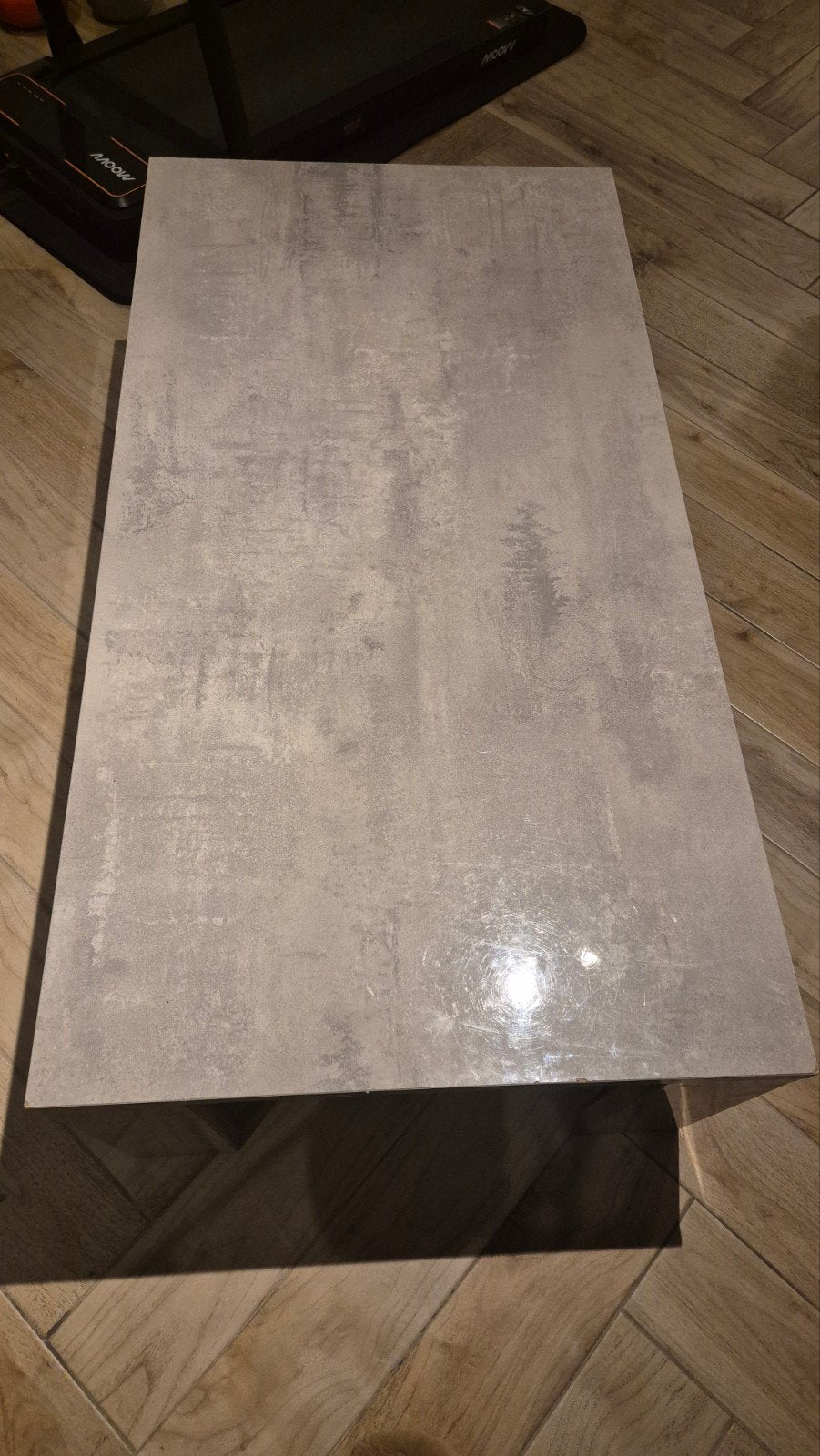 salontafel grijs hoogglans, Ophalen, Gebruikt, 100 tot 150 cm, 50 tot 100 cm