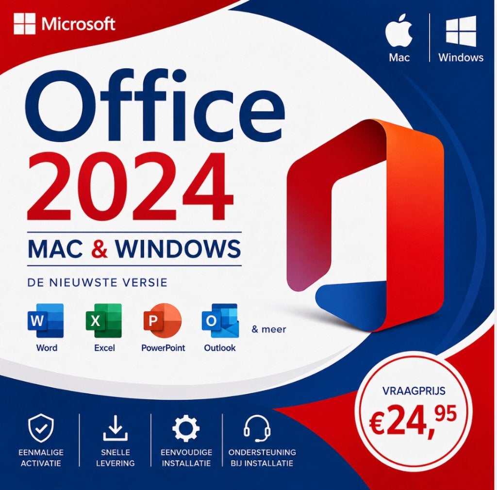 Microsoft Office 2024 – Mac & Windows, Computers en Software, Office-software, Ophalen, Powerpoint, MacOS