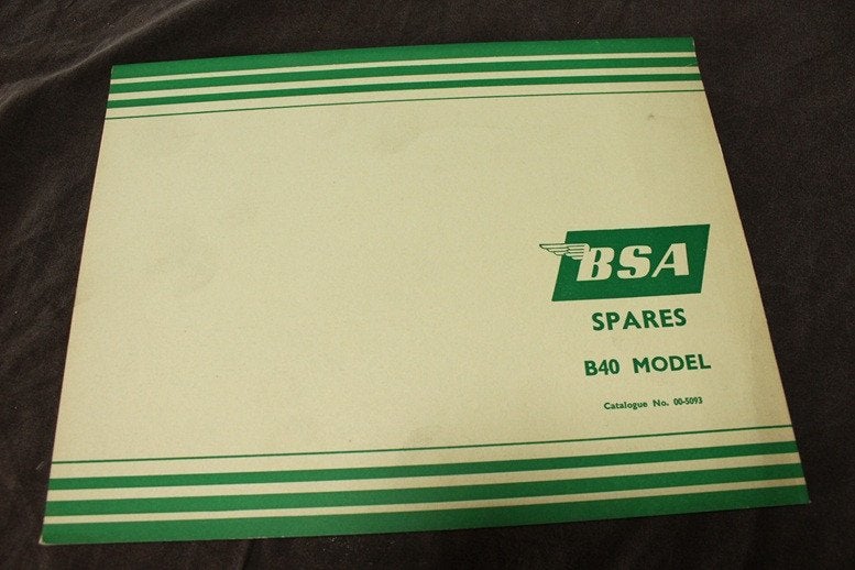 BSA B40 motorcycle parts list, Ophalen of Verzenden, Overige merken