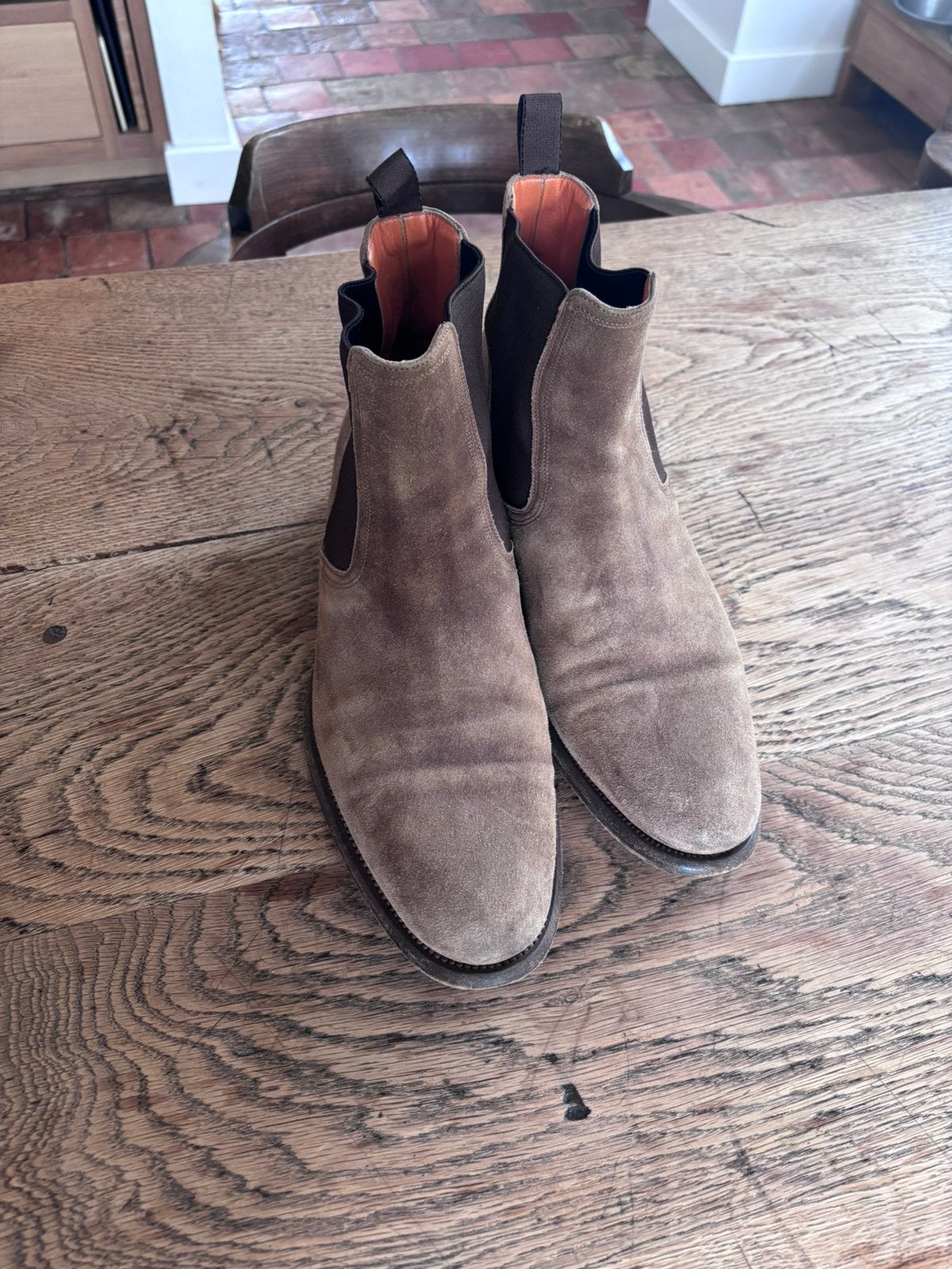 Santoni laarzen, Bruin, Overige typen, Ophalen of Verzenden, Gedragen