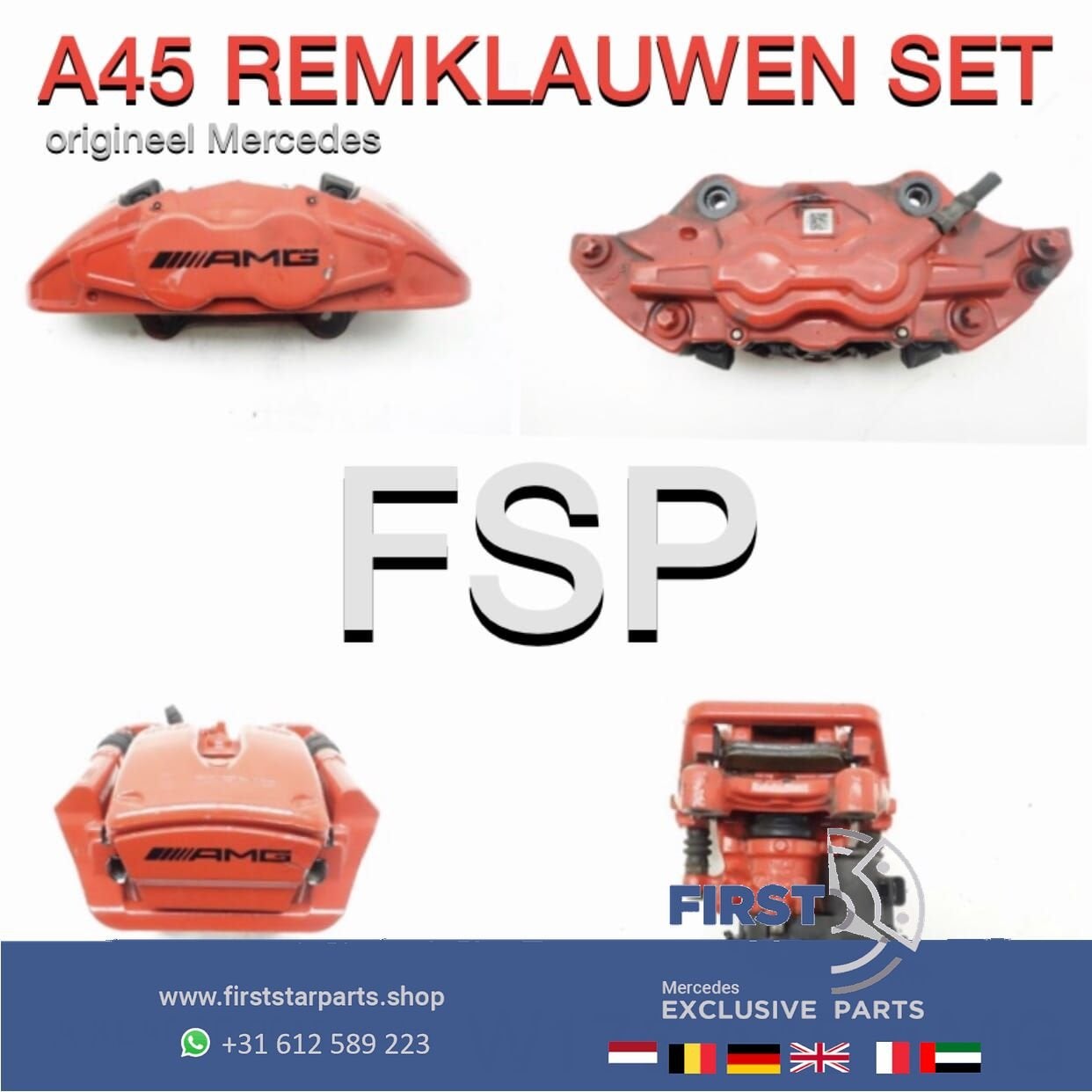 W176 A45 W117 CLA45 W156 GLA45 AMG REMTANG SET REMKLAUWEN RO, Gebruikt, -, Ophalen of Verzenden, -