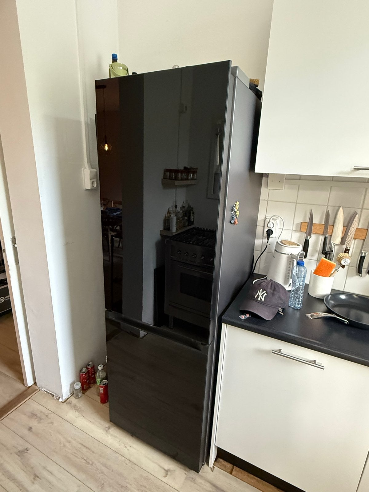 Samsung koelkast - RB34A7B5D22 Koel-vriescombinatie Zwart, Witgoed en Apparatuur, Ophalen, 200 liter of meer, Met aparte vriezer
