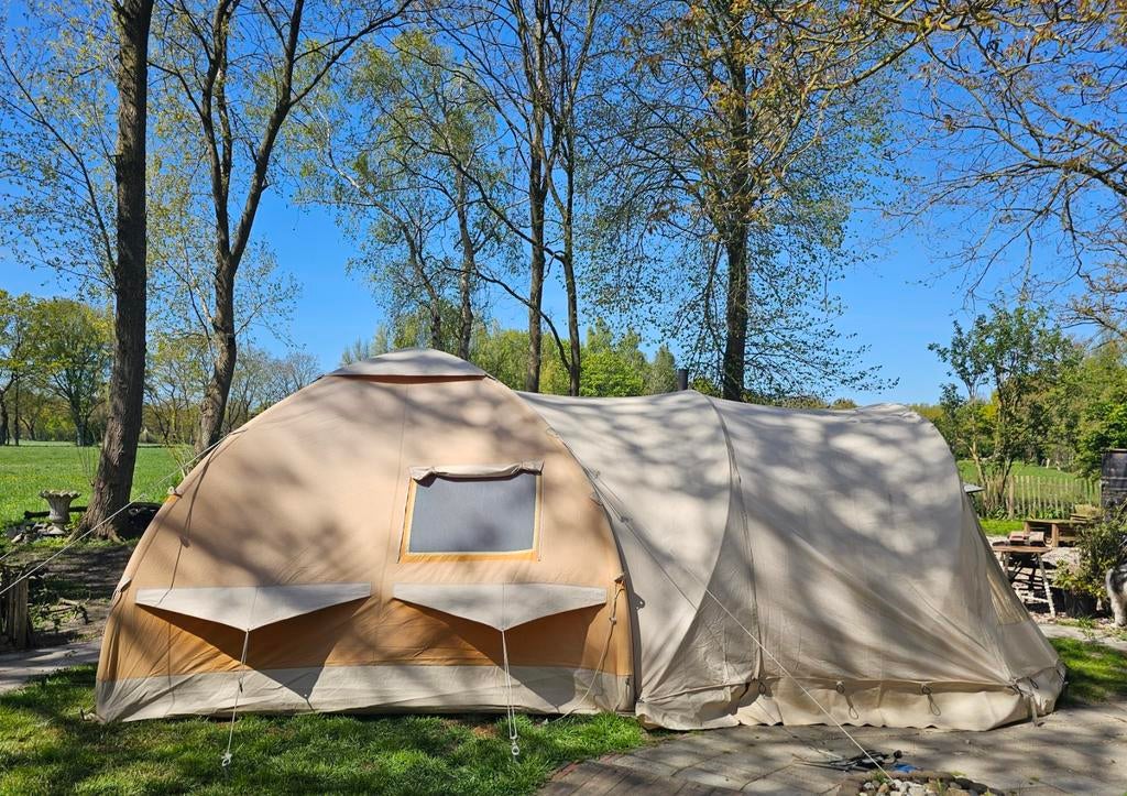 Karsten oppomp tent 3x3 mtr met luifels, Caravans en Kamperen, Tenten, Ophalen of Verzenden, Gebruikt, Tot en met 5