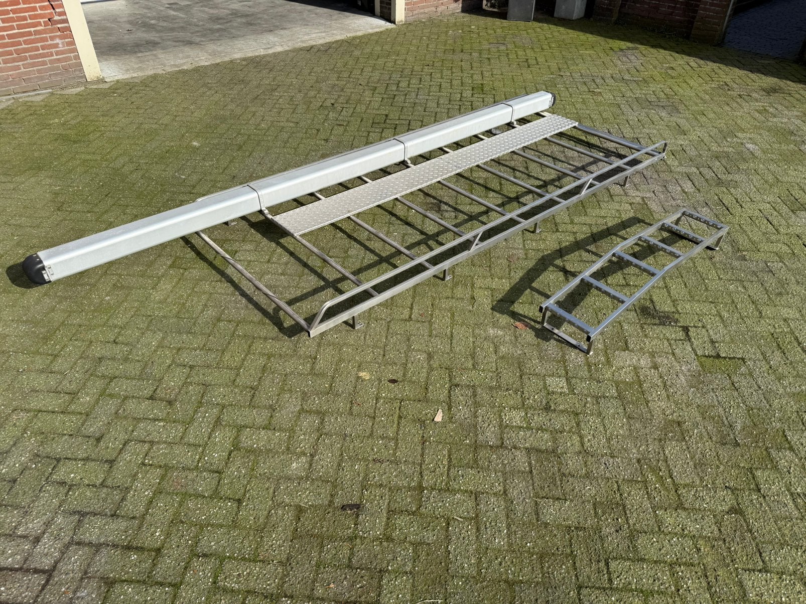 RVS imperiaal VW Transporter L2 met loopplank en deurladder, Auto diversen, Dakdragers, Ophalen, Zo goed als nieuw