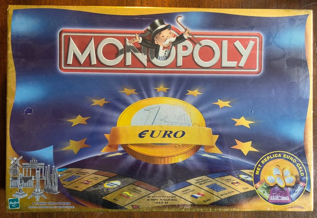 Monopoly Euro Editie (nieuw, nog in plastic), Ophalen, Nieuw, Parker