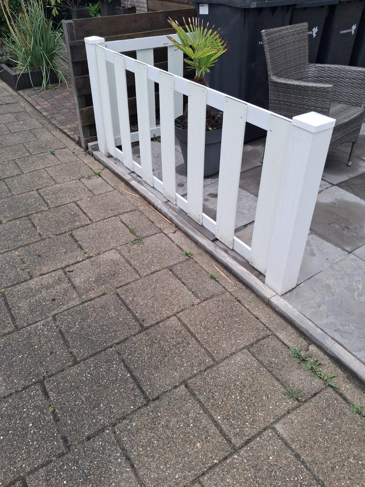 4 delen hekwerk composiet, Tuin en Terras, Ophalen, Zo goed als nieuw, Overige materialen, Gaashekwerk