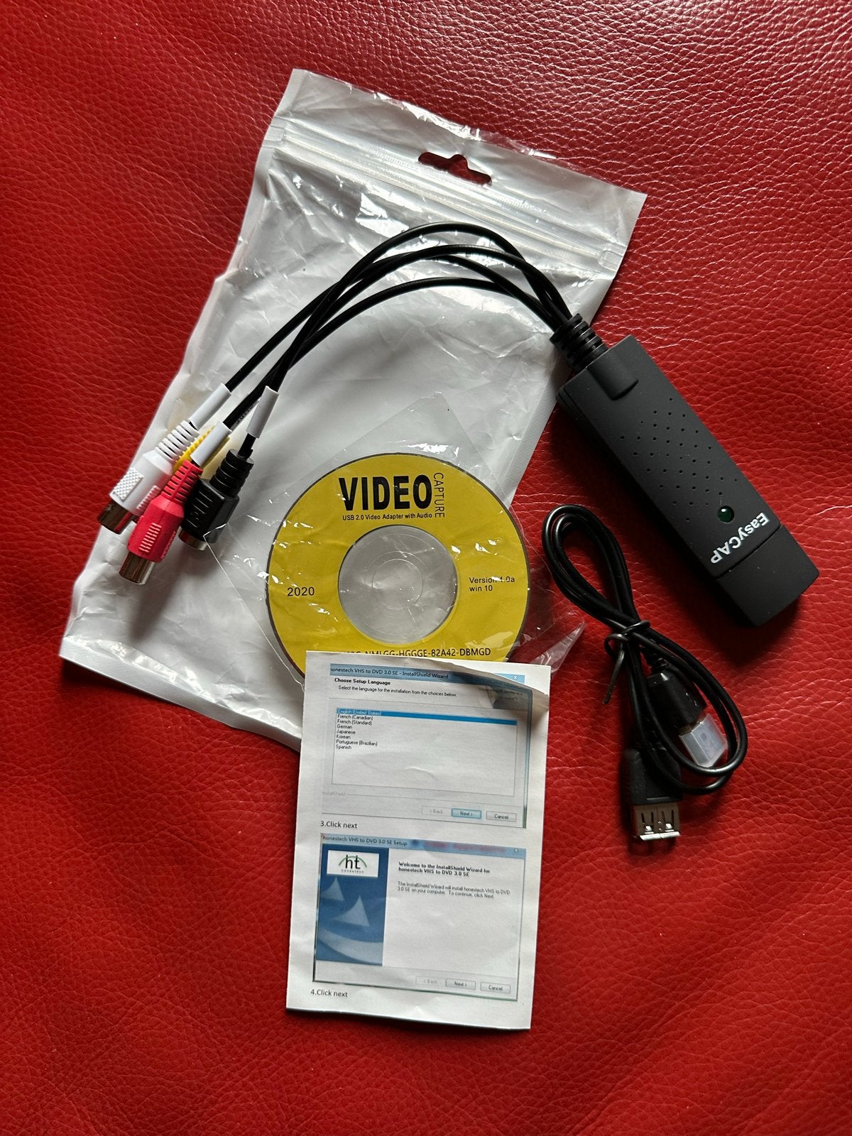 EasyCAP USB 2.0 Video Adapter met Audio - Video Grabber, Ophalen of Verzenden, Zo goed als nieuw, Minder dan 2 meter, Overige kabels