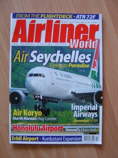 Airliner World okt 2008 & Mytravel A330 poster, Ophalen of Verzenden, Zo goed als nieuw, Overige typen