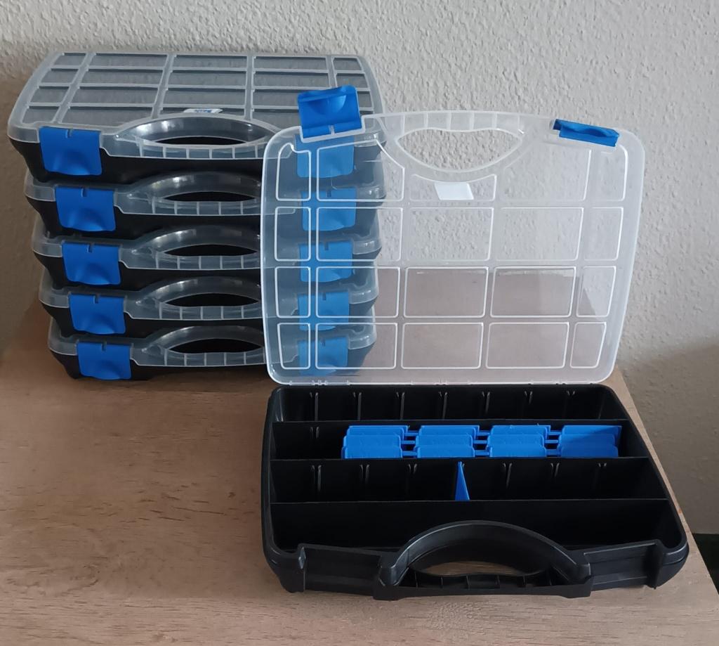 6 Nieuwe Sorteerkoffers 31.2x23.8x5.1cm voor onderdelen, Gelijkstroom, Overige typen, Nieuw, Ophalen