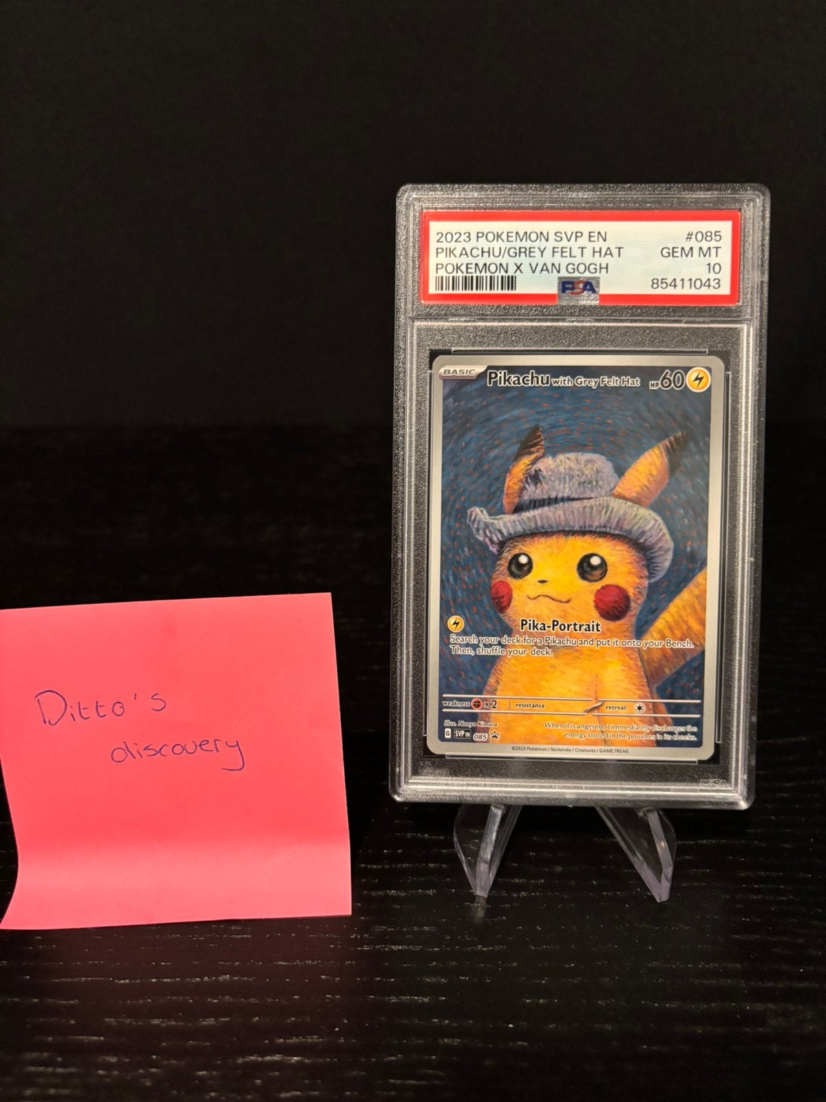 Pokemon Pikachu With Grey Felt Hat Van Gogh - PSA 10, Ophalen of Verzenden, Zo goed als nieuw