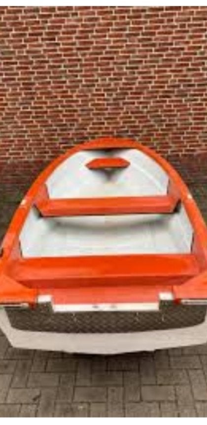Polyester Placom  motorboot Visboot roeiboot 4.10 meter., Ophalen, Gebruikt, Overige typen, Motorboot