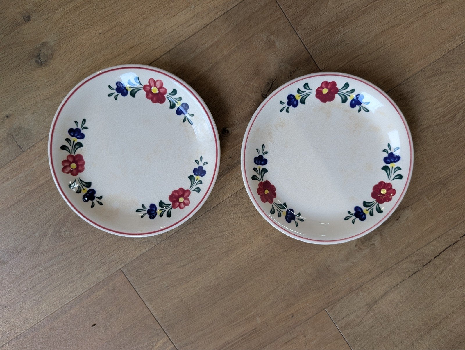 Twee Boerenbond bordjes - Handgeschilderd Bouquet, Ophalen