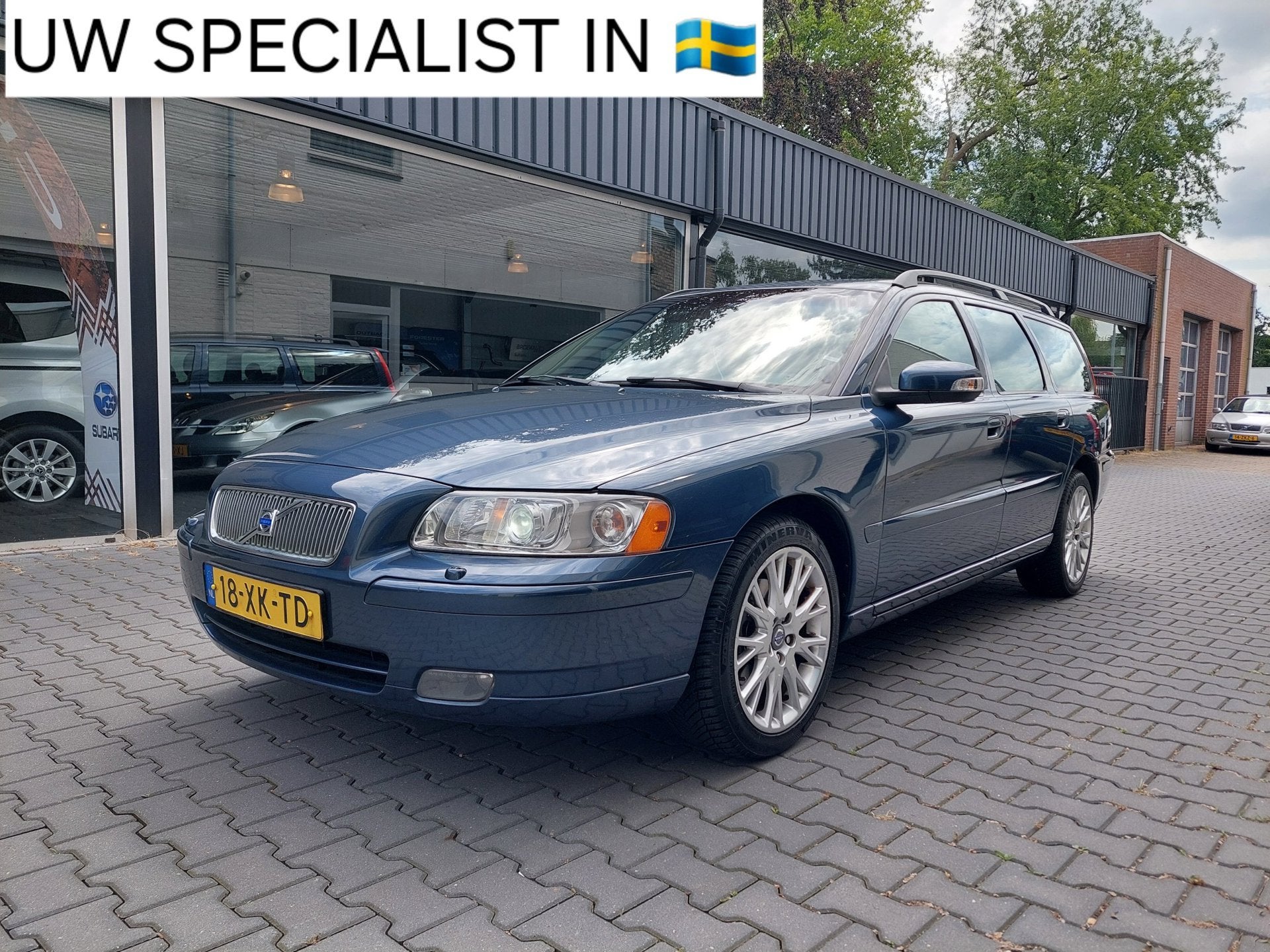 Volvo V70 2.4 Edition Sport Xenon Leer Navi Clima Stoelverwa, Auto's, Zwart, Automatische klimaatregeling, Blauw, 1498 kg