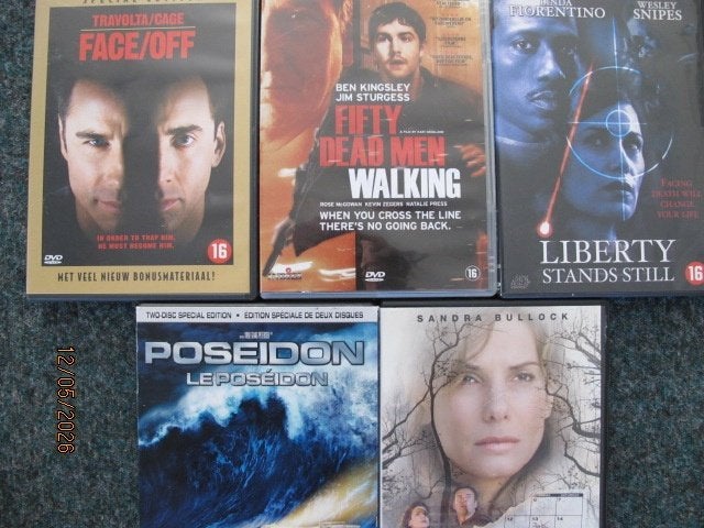 39D,75:faceOff-deadMenWalkg-libertyStand-poseidon-premonitio, Vanaf 16 jaar, Boxset, Actiethriller, Ophalen of Verzenden