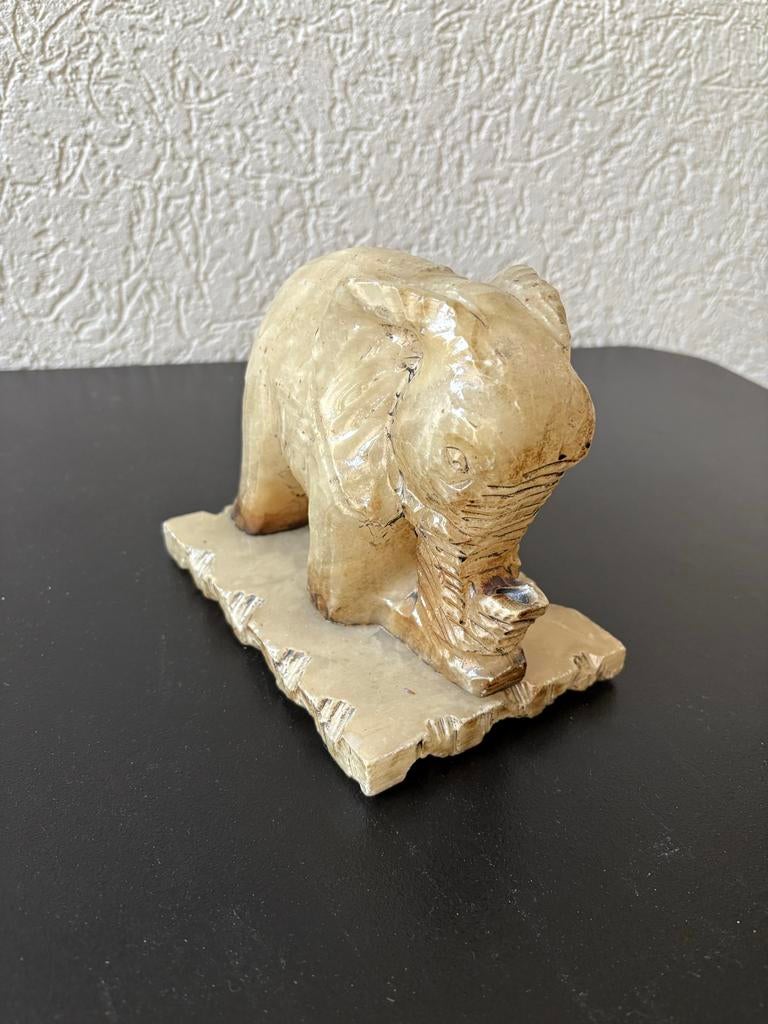 Decoratieve Marmeren Olifant - Boekensteun, Ophalen, Gebruikt, Dier