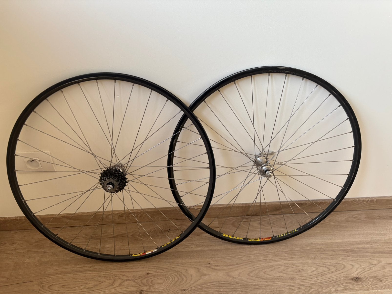 Mavic ceramic wielset met Campagnolo c-record hubs, Ophalen of Verzenden, Zo goed als nieuw