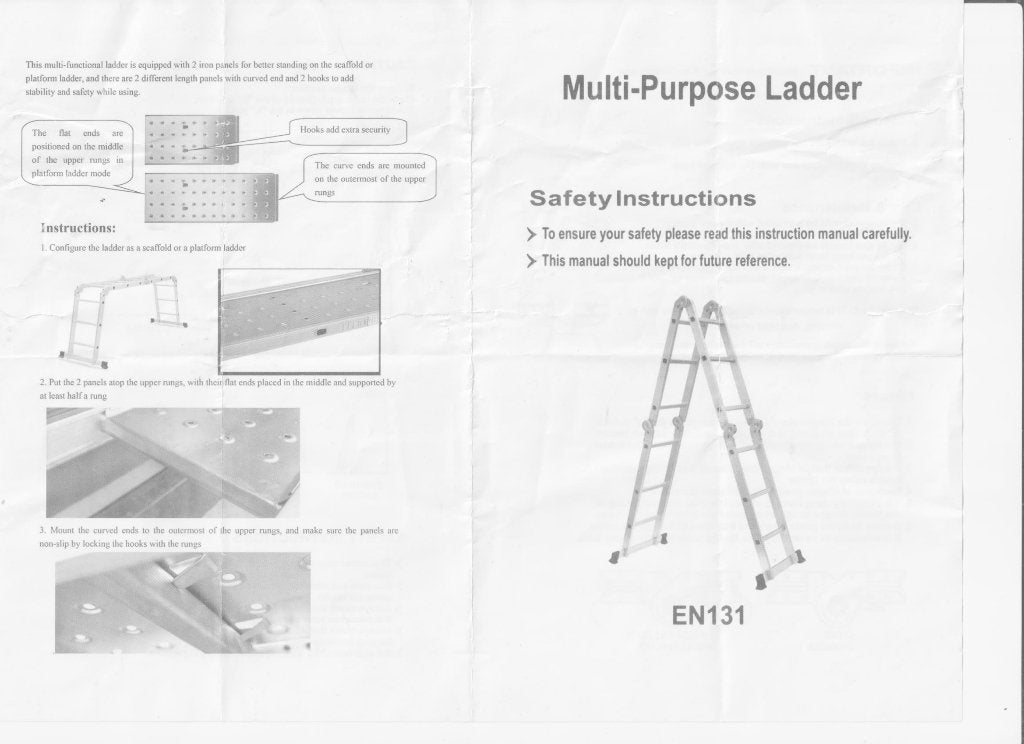 vouwladder 4x4 treden, Doe-het-zelf en Verbouw, Ladders en Trappen, Ophalen, Zo goed als nieuw, Ladder, Opvouwbaar of Inschuifbaar