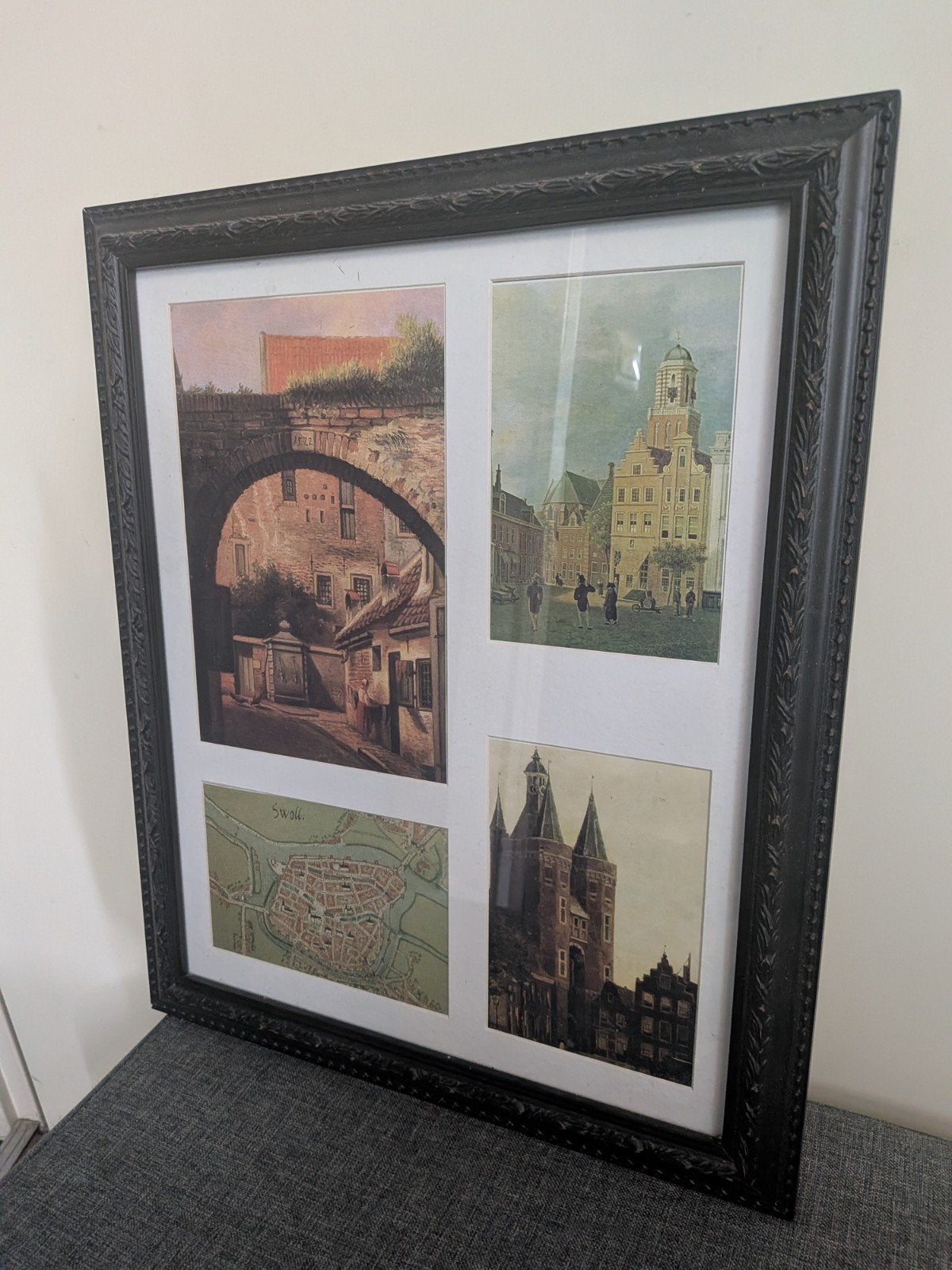 lijst met afbeeldingen stad Zwolle, Gebruikt, Met glas, Zwart, Hout