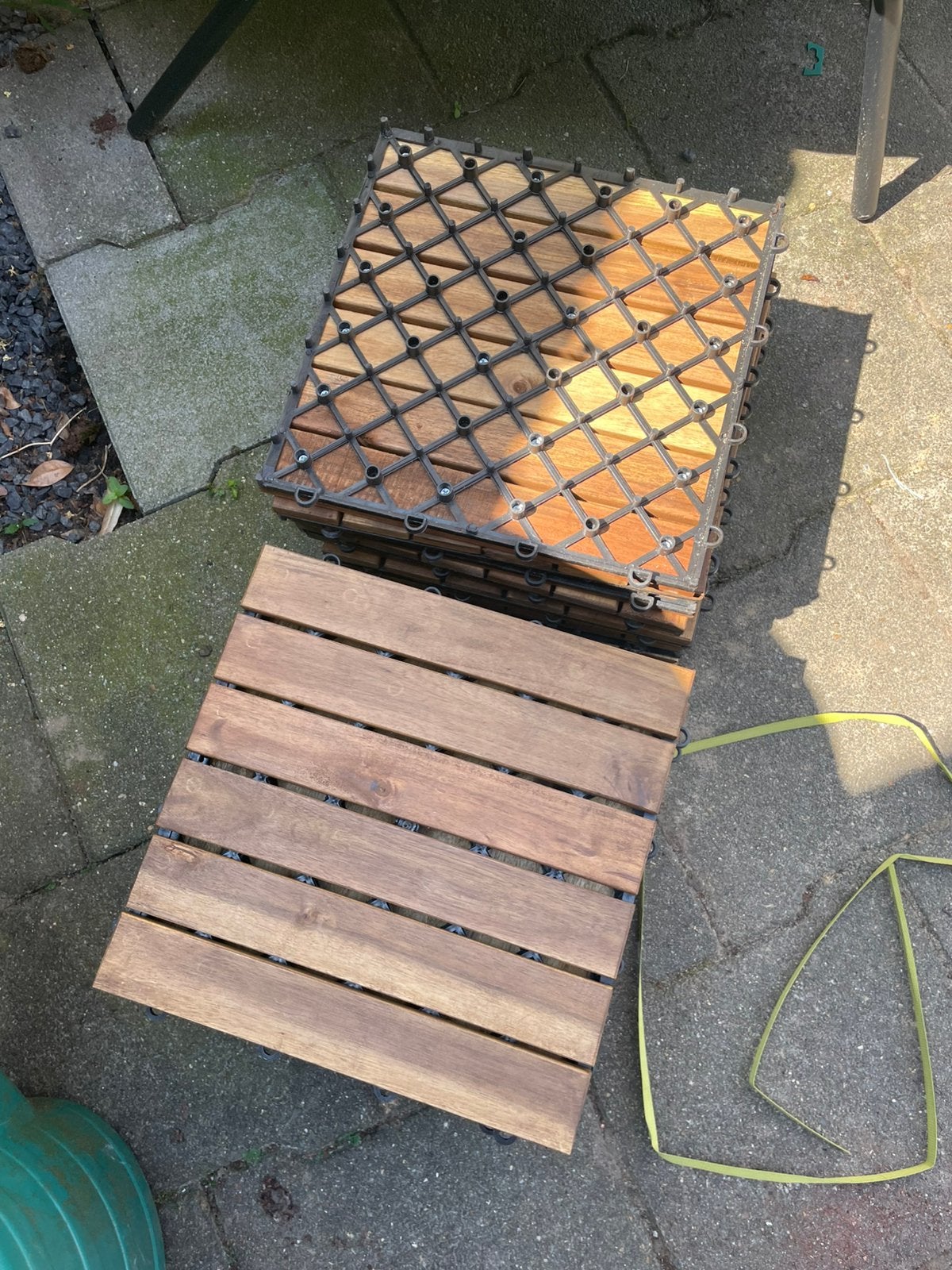 20 terrastegels 30 x 30cm, Ophalen, Zo goed als nieuw, Hout