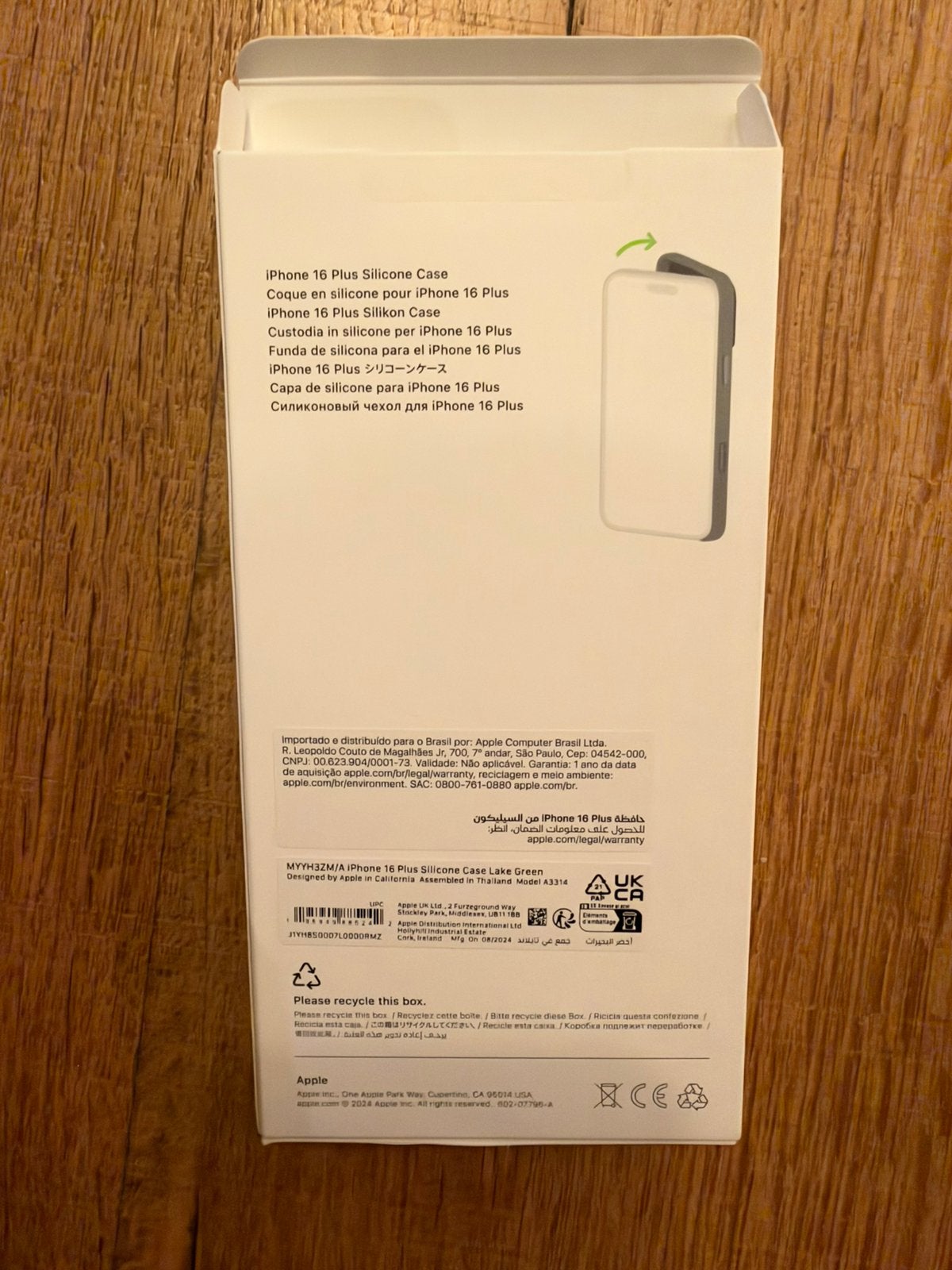 Foto 3 van iPhone 16 Plus Silicone Case Lake Green / Groen ORIGINEEL