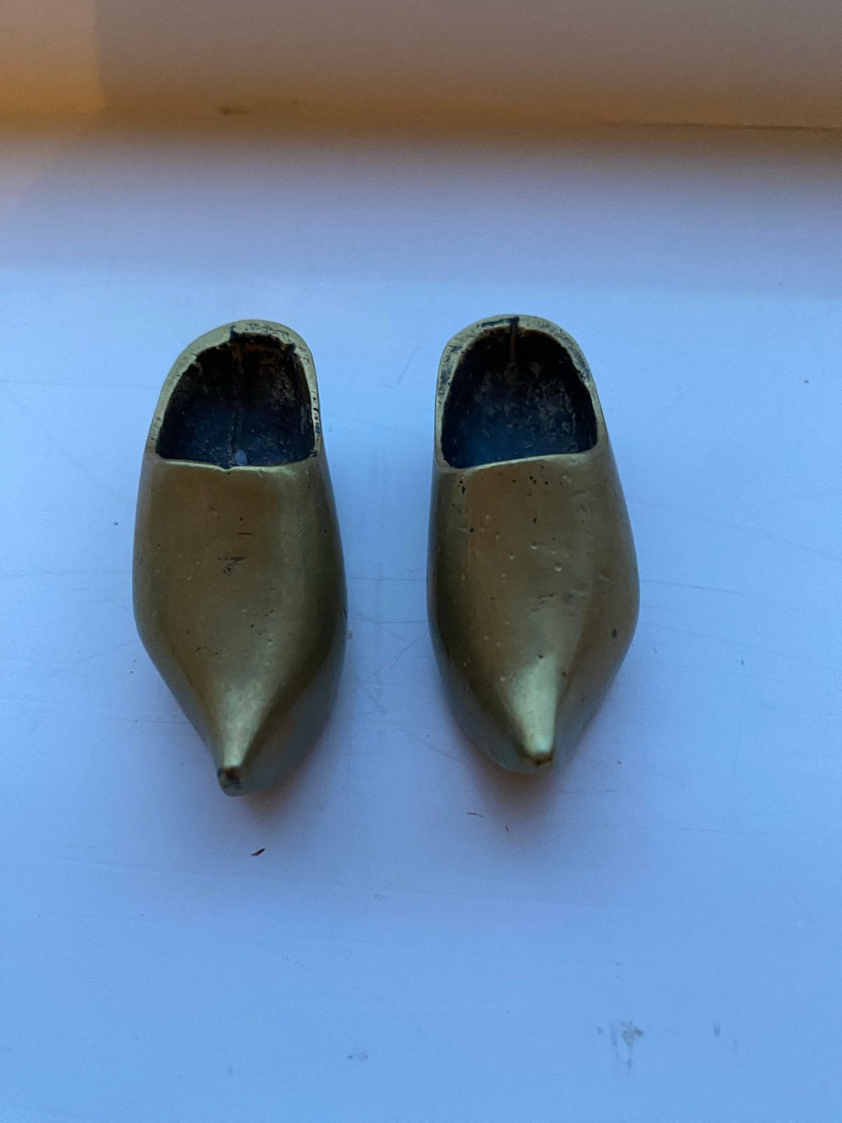 Vintage messing klompjes - ca. 7cm lang, Antiek en Kunst, Ophalen