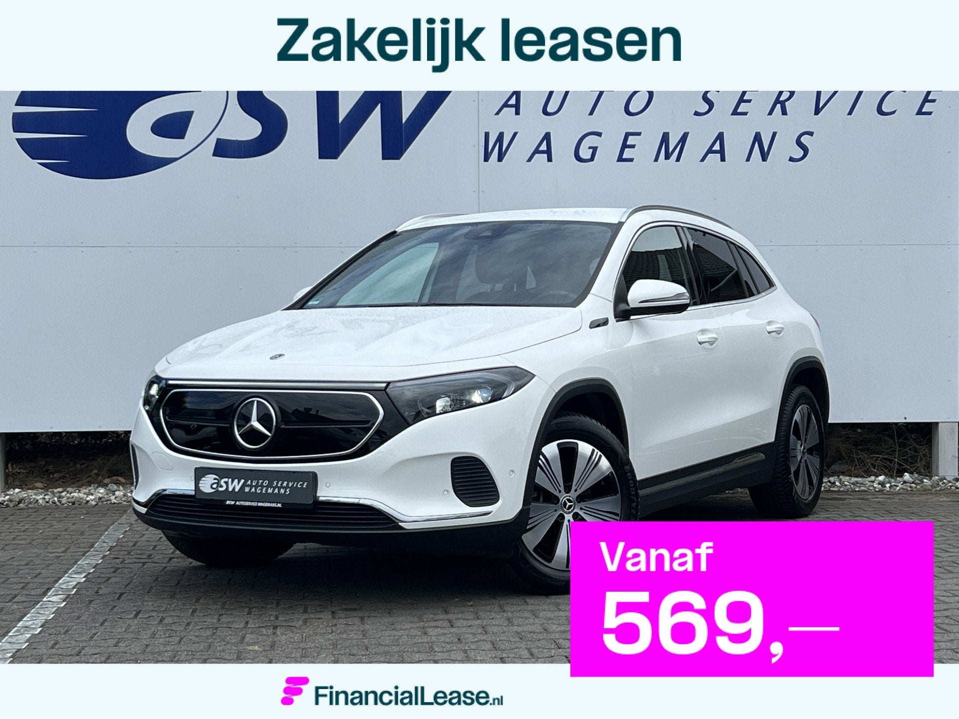 Mercedes-Benz EQA 250+ Business Line 71 kWh | All Season | L, Dealer onderhouden, Gebruikt, Leder en Stof, Wit