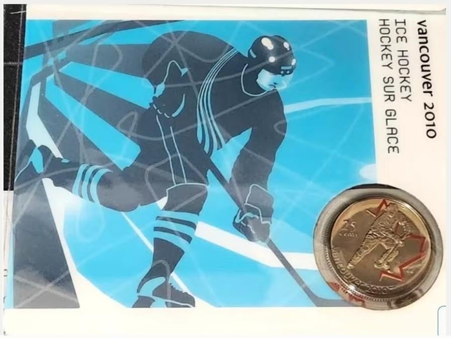 Canada - colored coincard 25 cent Hockey, Ophalen of Verzenden, Noord-Amerika, Setje