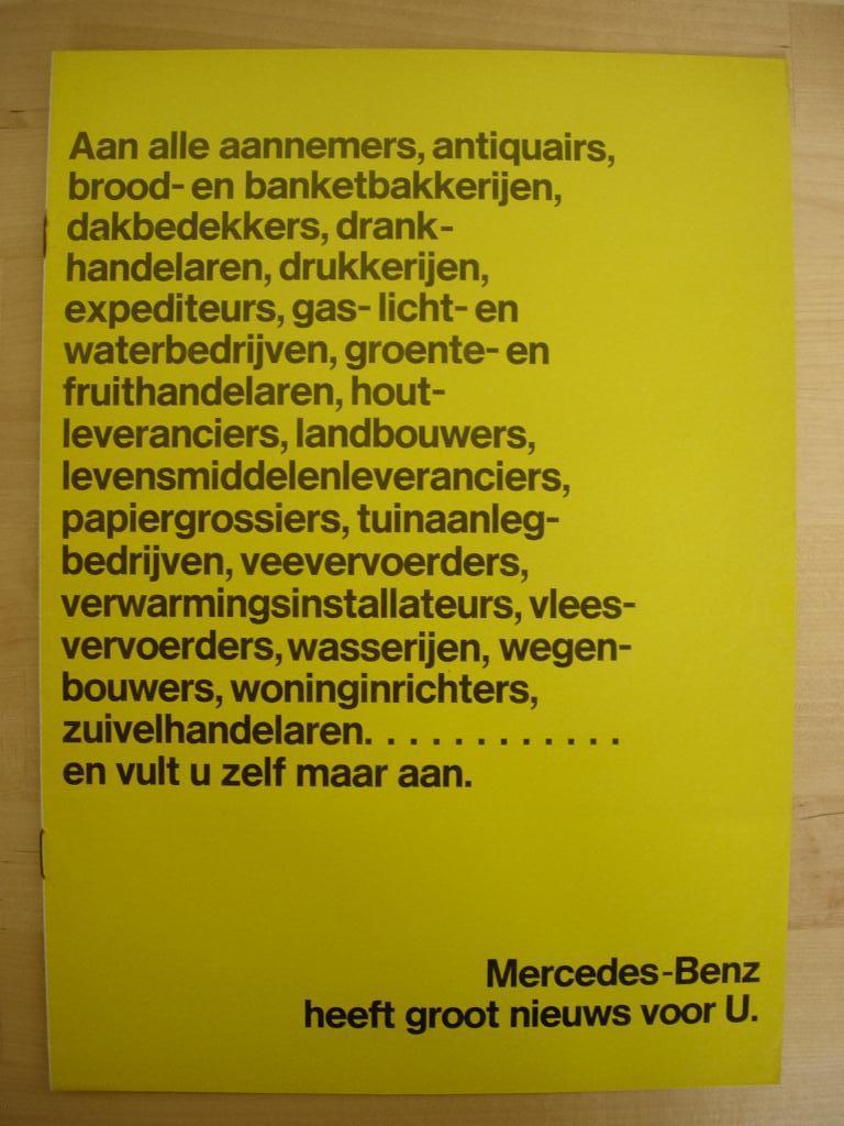 Mercedes 207D 208 307D 308 Introductie Brochure 1977 207 308, Zo goed als nieuw, Mercedes-Benz, Mercedes, Ophalen of Verzenden
