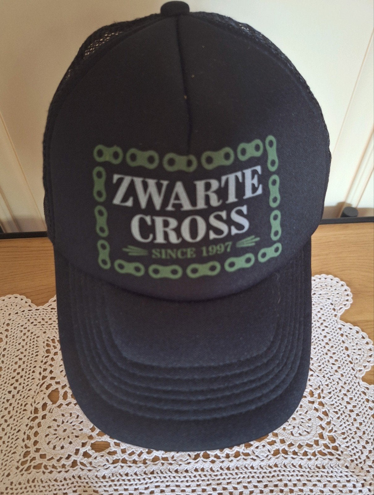 Zwarte Cross cap, Ophalen of Verzenden, Gebruiksvoorwerp