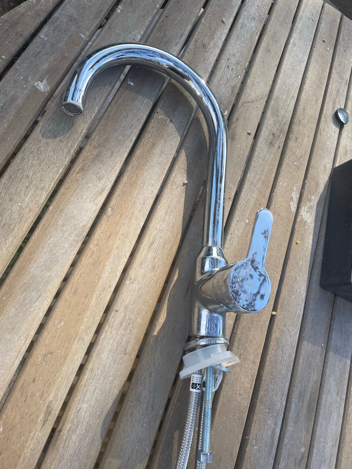 Verchroomde kraan met lichte gebruikssporen, Ophalen of Verzenden, Gebruikt, Chroom, Kraan