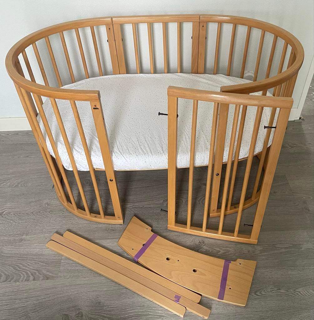 Stokke Sleepi bed inclusief uitbreiding junior set, Ophalen, Gebruikt, 70 tot 85 cm, Minder dan 140 cm