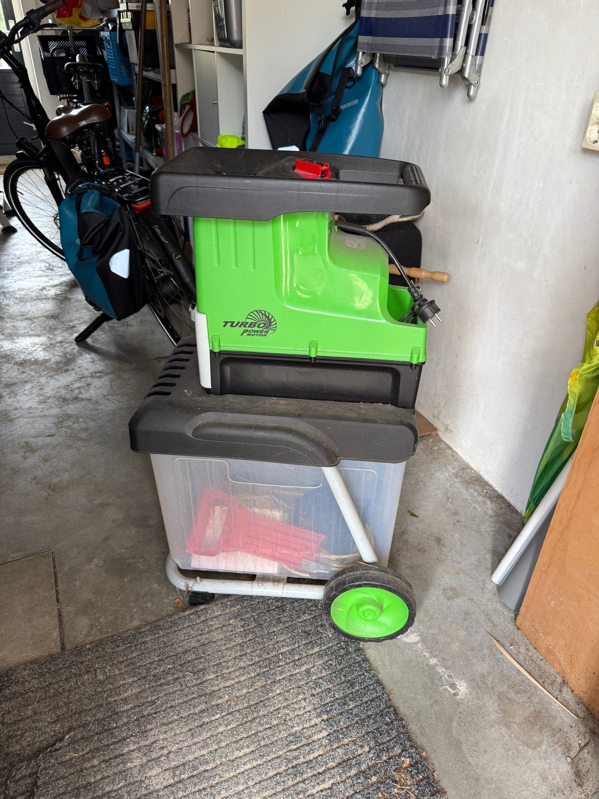 Elektrische hakselaar met opvangbak, Tuin en Terras, Hakselaars, Ophalen, Gebruikt, Elektrisch, Met opvangbak