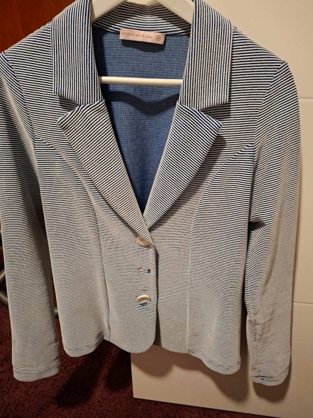 Studio Anneloes Perrine Seersucker Blazer., Studio Anneloes, Blauw, Ophalen of Verzenden, Zo goed als nieuw
