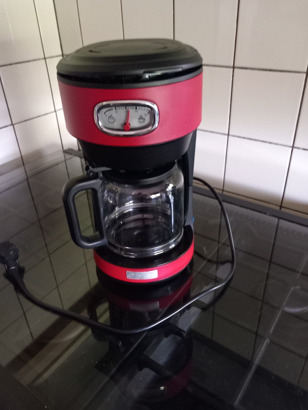 Retro Westinghouse Koffiezetapparaat - Rood, Witgoed en Apparatuur, Koffiezetapparaten, Ophalen, Gebruikt, Overige modellen, Gemalen koffie