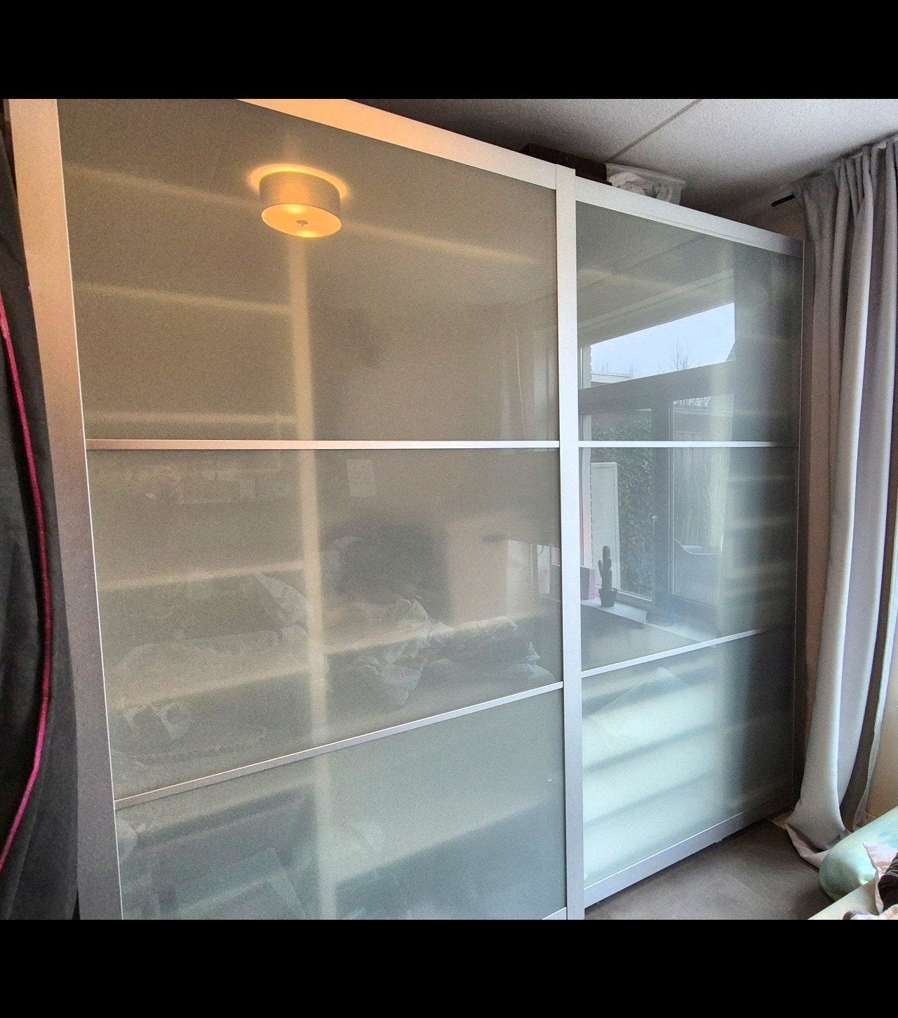 IKEA PAX glazen schuifdeur 230x127 cm, Gebruikt, 100 tot 150 cm, 200 cm of meer, Ophalen of Verzenden
