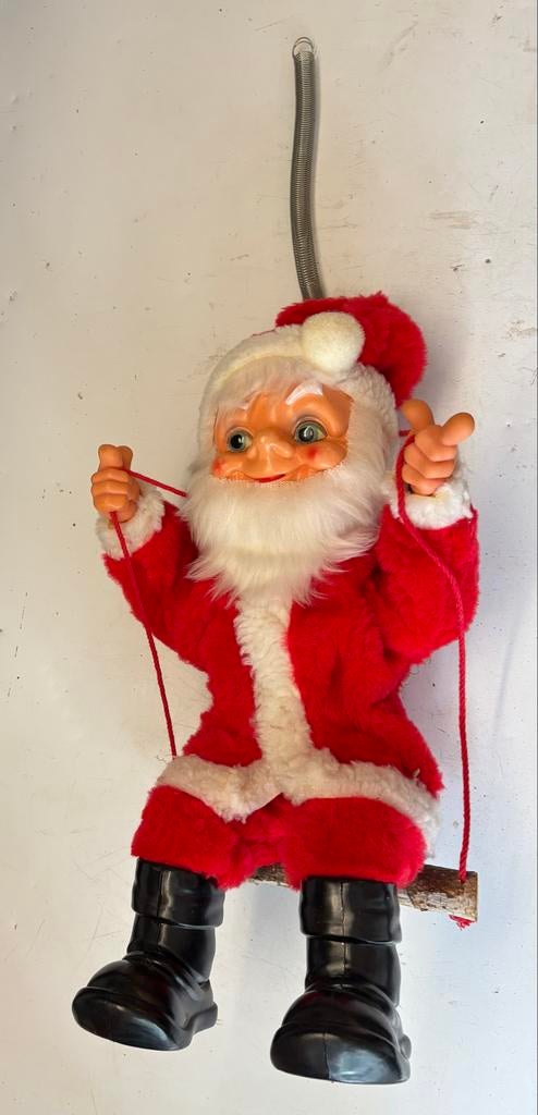 Mooie vintage/oude ‘schommelende’ kerstman, Ophalen of Verzenden, Gebruikt