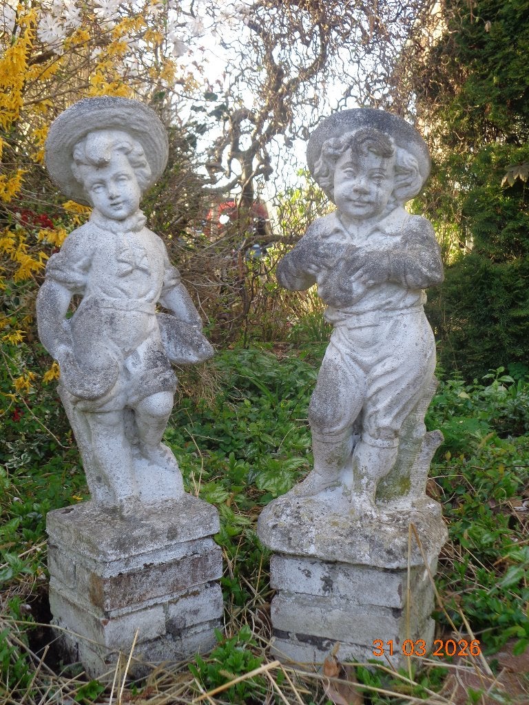 Mooi doorleefde tuinbeelden, Ophalen, Gebruikt, Beton, Mensenbeeld