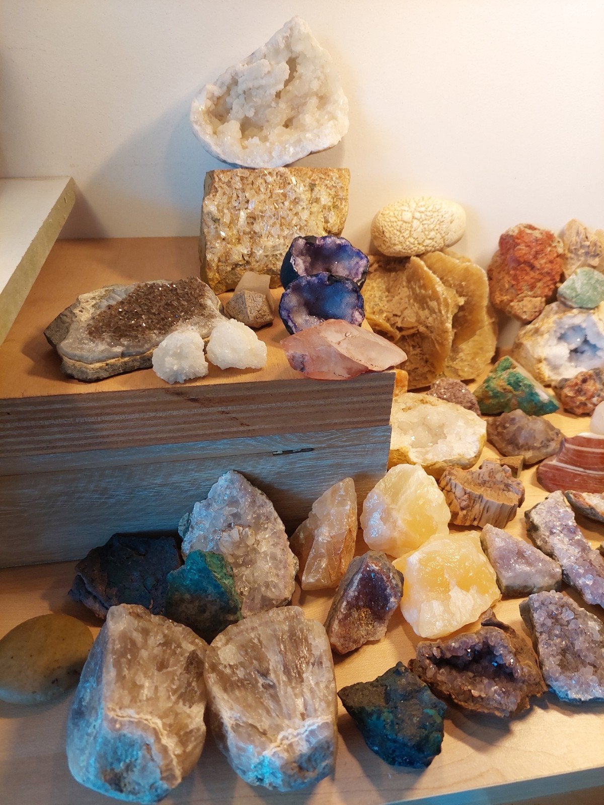 Grote verzameling mineralen, kristallen, geodes,en fossielen, Verzamelen, Ophalen, Mineraal