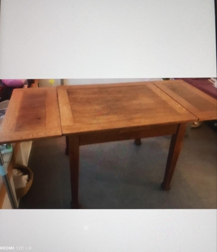 Uitschuifbare houten tafel, Huis en Inrichting, Tafels | Eettafels, Ophalen, Knus, Gebruikt, Grenenhout