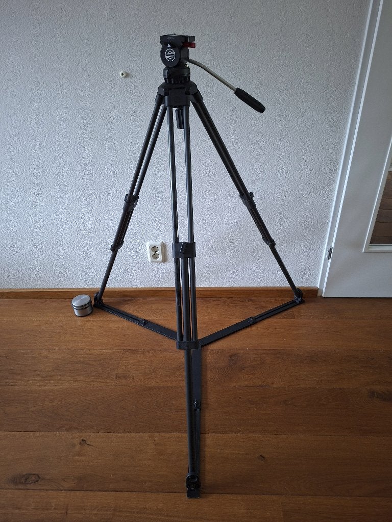 Sachtler video statief, Audio, Tv en Foto, Fotografie | Statieven en Balhoofden, Ophalen, Vloeistofkop, Driepoot, 125 tot 150 cm
