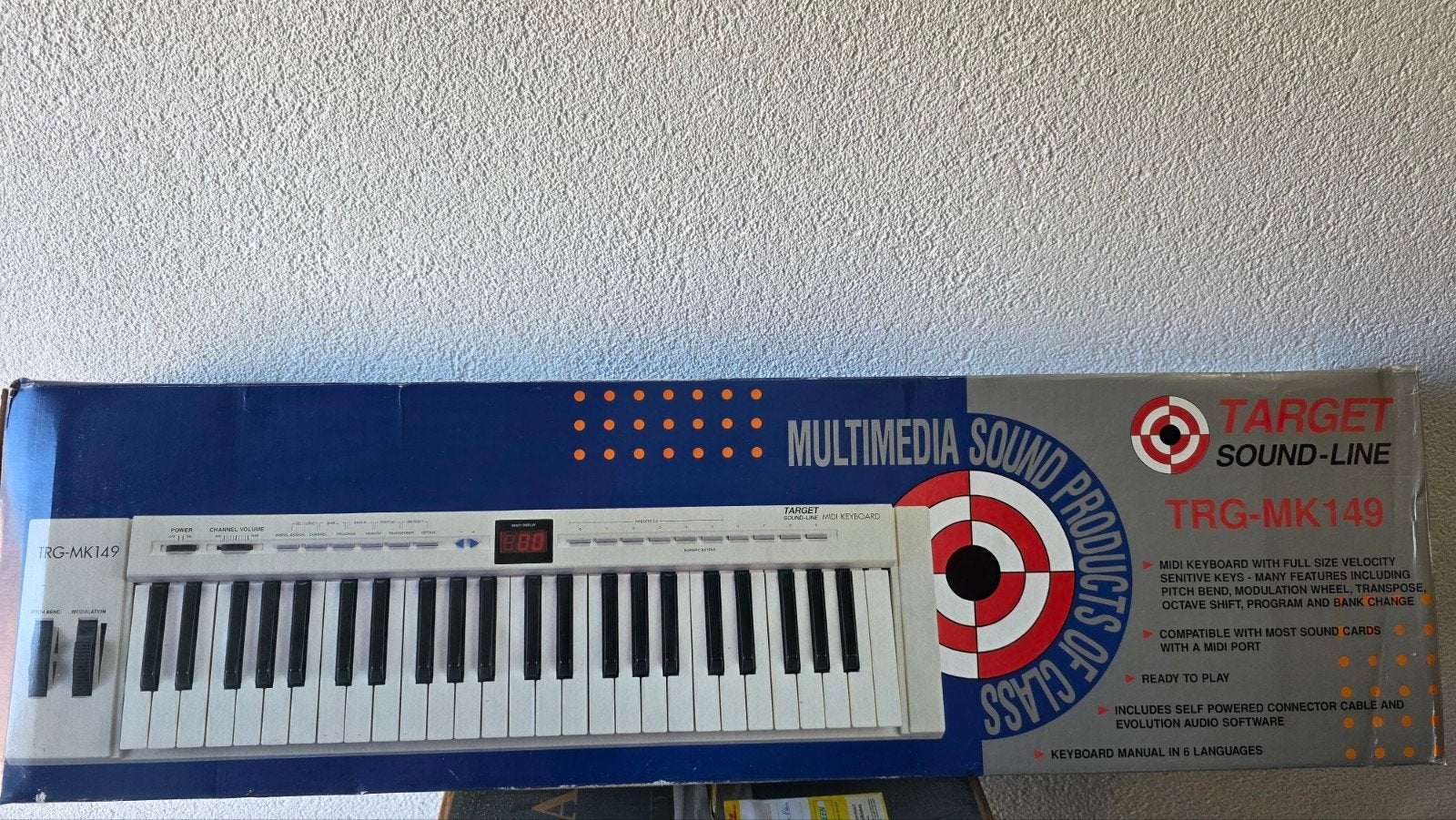 Nieuw in OV Sound-Line TRG-MK149 MIDI Keyboard, Nieuw, Ophalen of Verzenden, Aanslaggevoelig, 49 toetsen