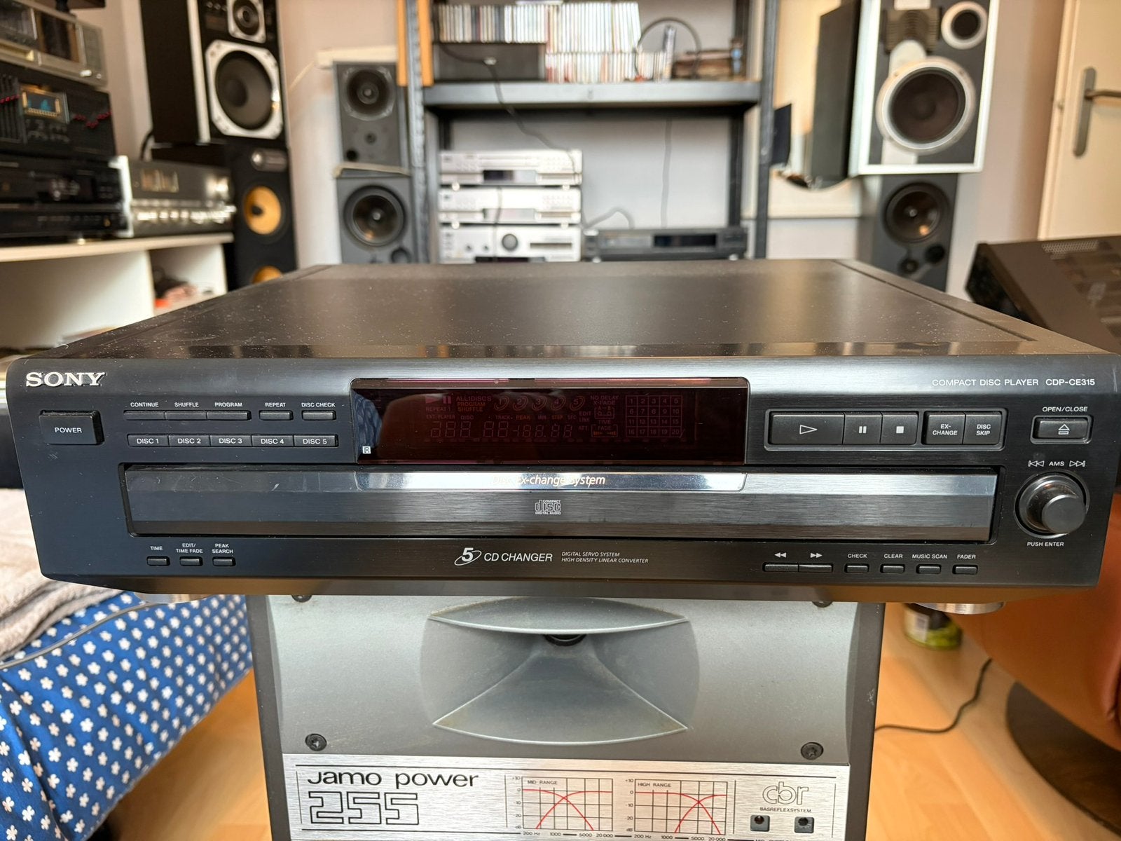 Sony CDP-315, 5 cd wisselaar, Audio, Tv en Foto, Cd-spelers, Ophalen, Zo goed als nieuw, Sony, Wisselaar