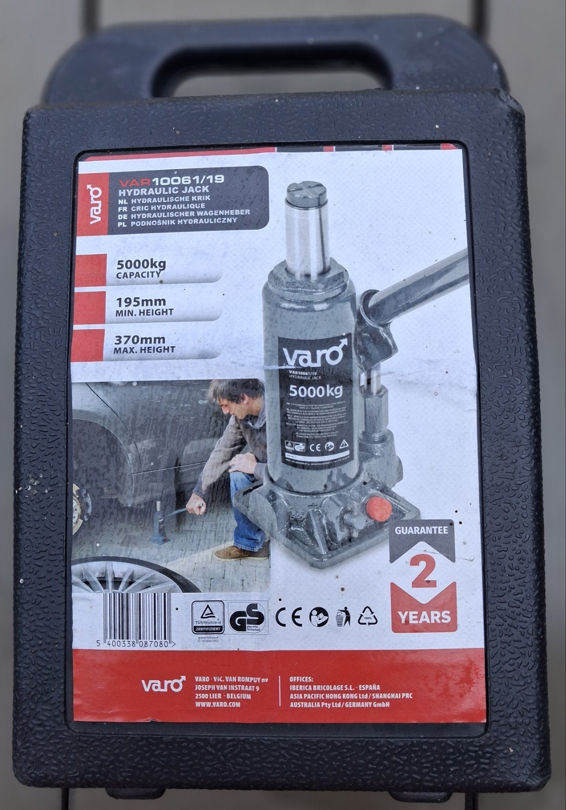 Varo VAR10061/19 Hydraulische Krik 5000kg, Ophalen of Verzenden, Hydraulisch, Garagekrik