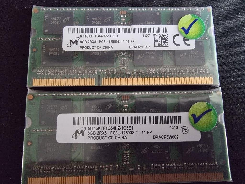 16GB (2X8GB) DDR3 PC3L-12800 1600Mhz 2Rx8 Micron, 1600mhz, DDR3, Ophalen of Verzenden, Zo goed als nieuw