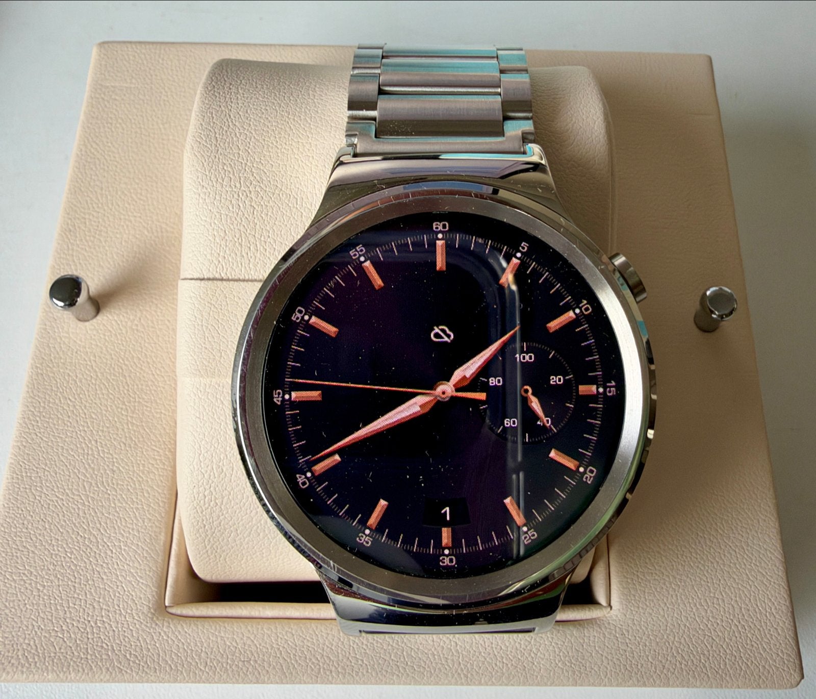 Huawei Watch Classic W1 met stalen band, Ophalen, Hartslag, Nieuw, Waterdicht