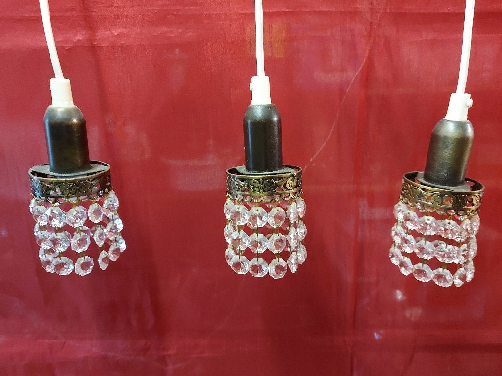 Zweedse hanglampen, Gebruikt, Vintage, Ophalen of Verzenden, Glas