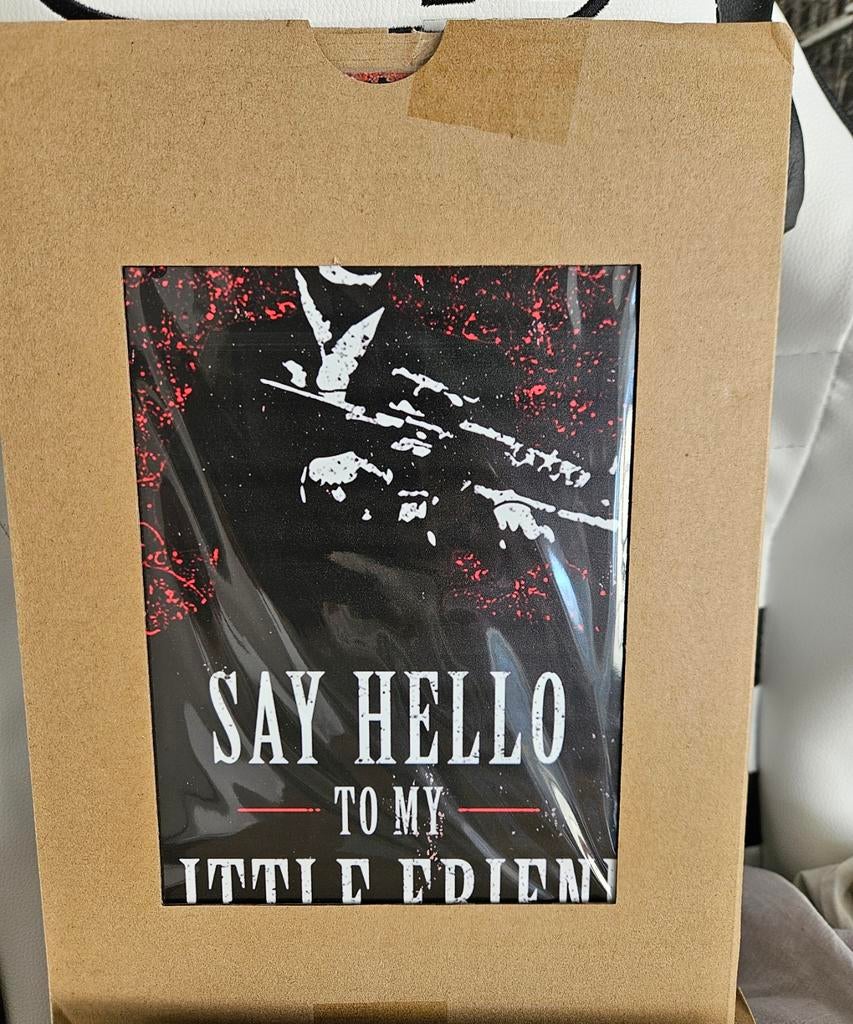 Bord voor filmliefhebbers: "Say Hello to My Little Friend", Ophalen of Verzenden