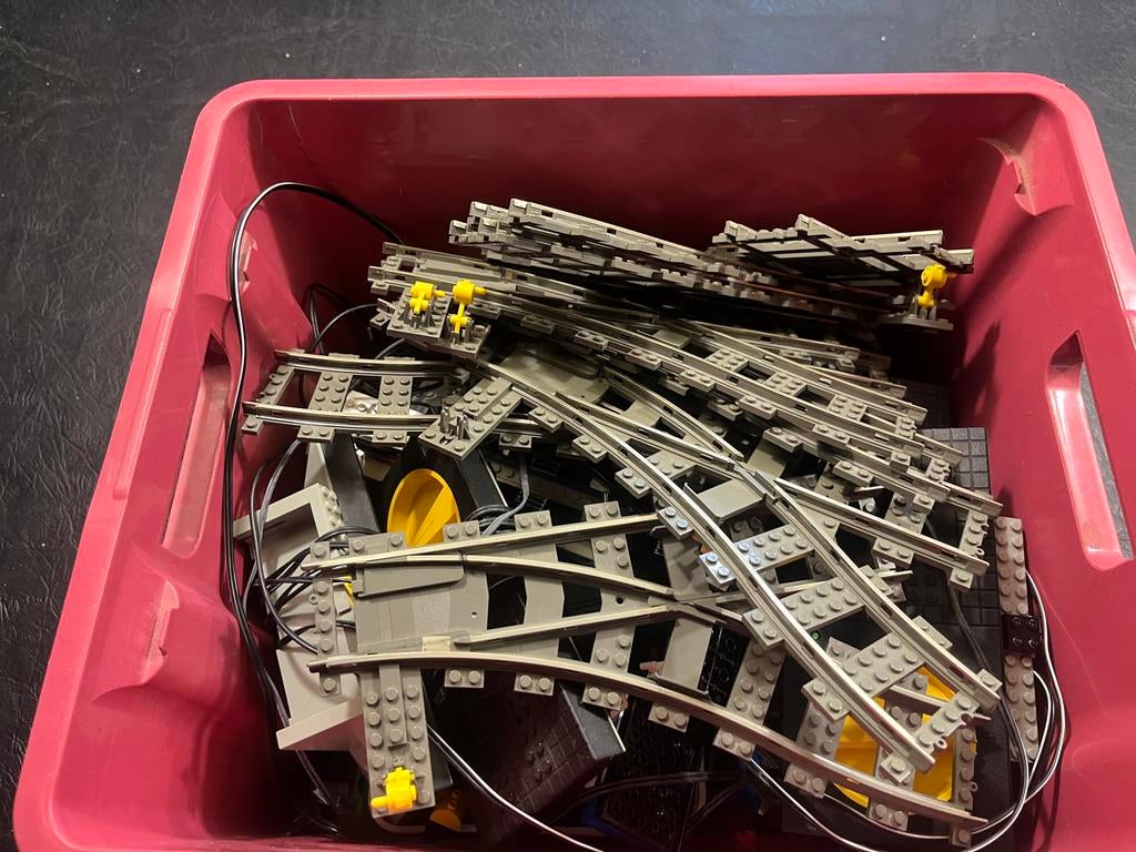 Grote partij LEGO treinrails en wissels, Ophalen, Gebruikt, Overige thema's, Lego