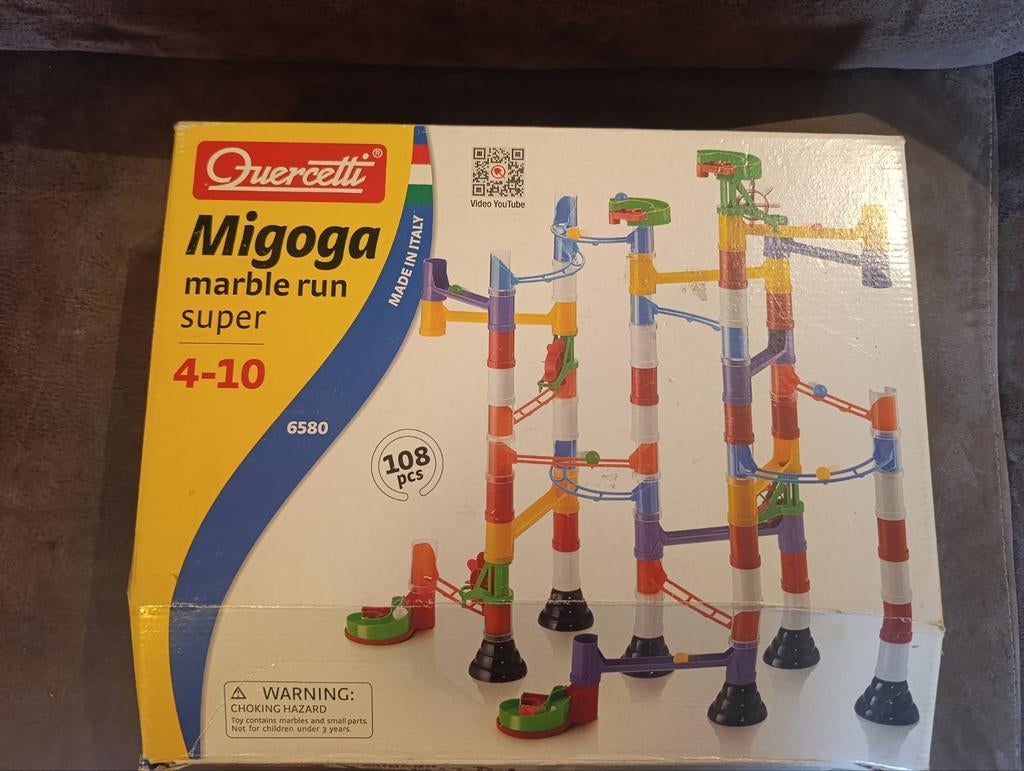 Quercetti Migoga Marble Run Super knikkerbaan compleet, Ophalen of Verzenden, Zo goed als nieuw